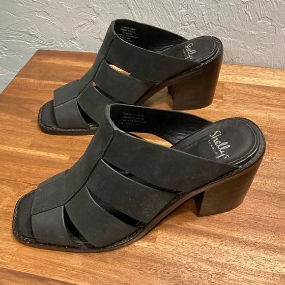 *SOLD* Shellys London Leather Mules - Picture 2 of 6